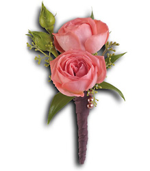 Rose Simplicity Boutonniere (comes in different colors) from Arjuna Florist in Brockport, NY